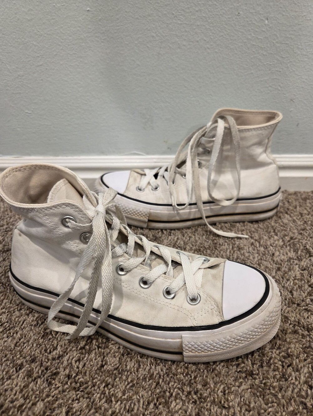 White Platform Converse